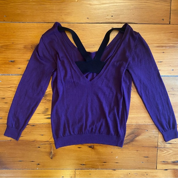 Sandro Cashmere Blend Sweater with Low-Cut Back - Picture 3 of 11